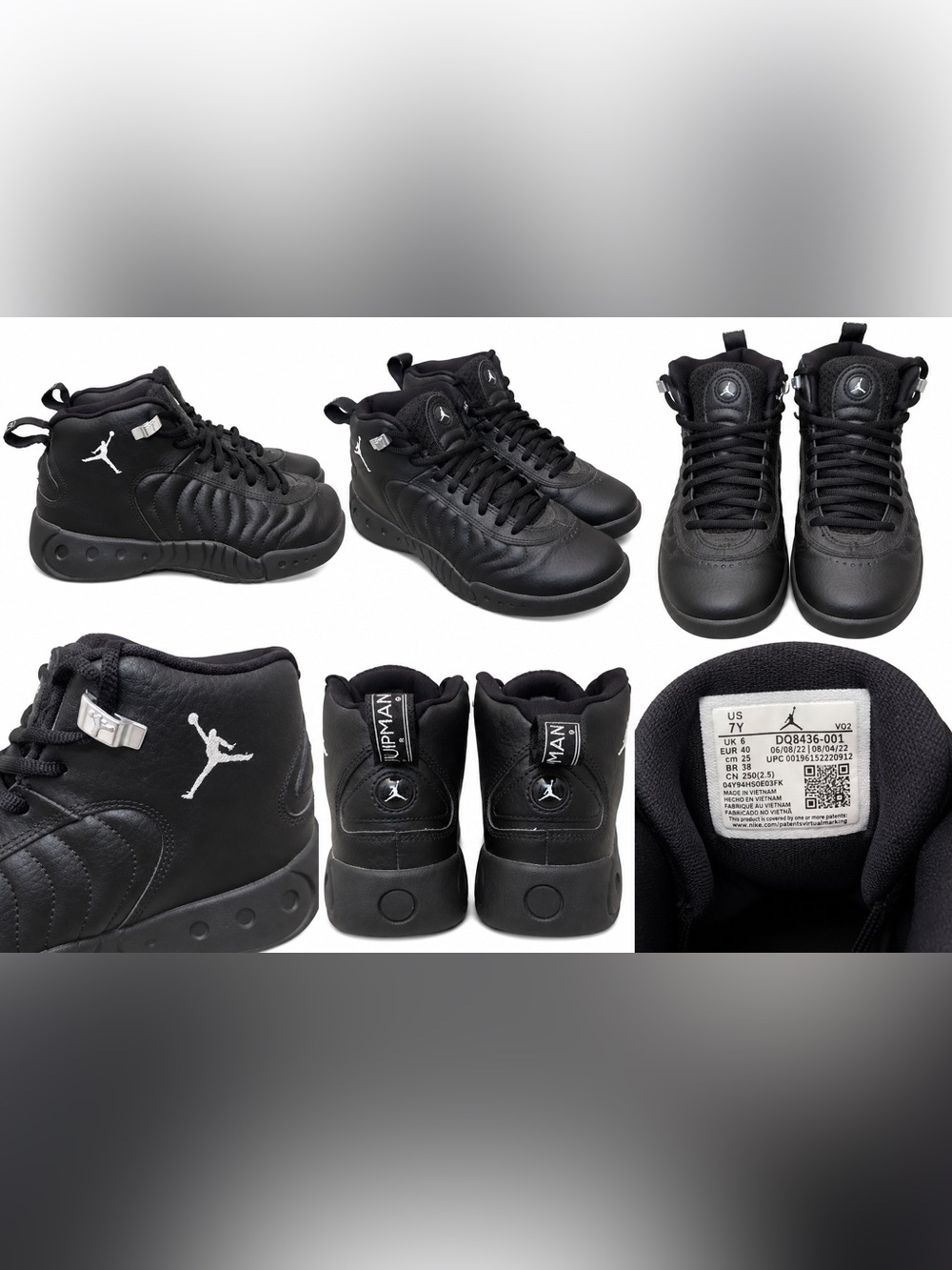 Jordan Jumpman Pro GS Black Metallic Silver White – Size 7Y